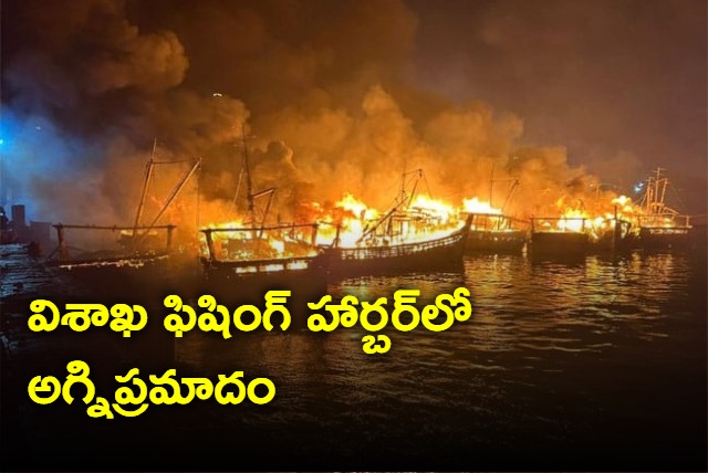 Fire accident in Visakhapatnam Fishing Harbour