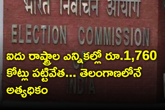 EC seizes Rs 1760 crore in five states