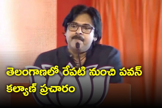  Pawan Kalyan to campaign in telangana from tomorrow