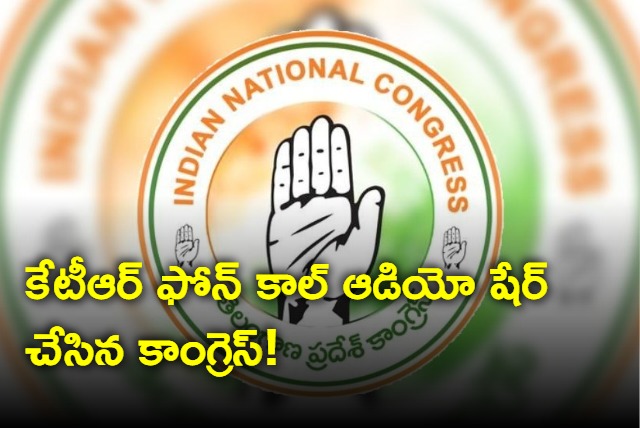 Telangana Congress shares video of KTR phone call