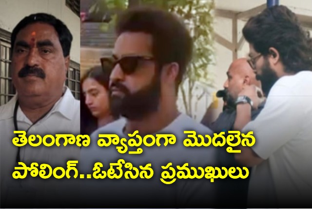 Telangana elections begin celebrities cast their vote