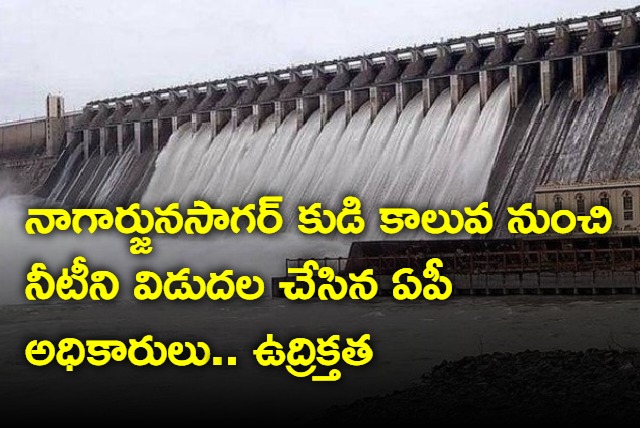 AP released water of Nagarjuna Sagar from right canal