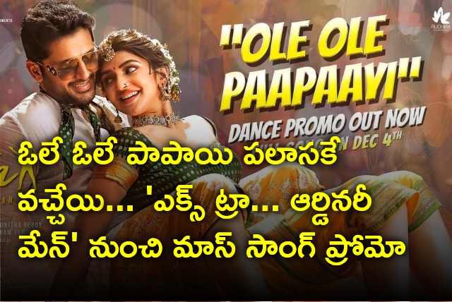 Ole Ole Paapaayi song promo from Extra Ordinary Man movie out now