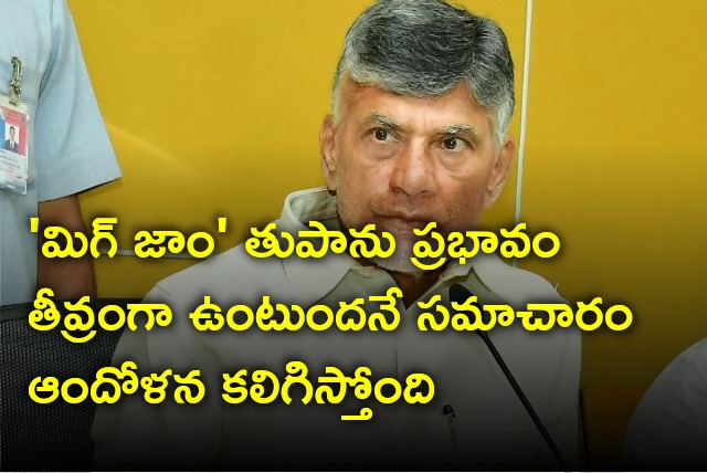 Chandrababu responds on Cyclone Michaung 