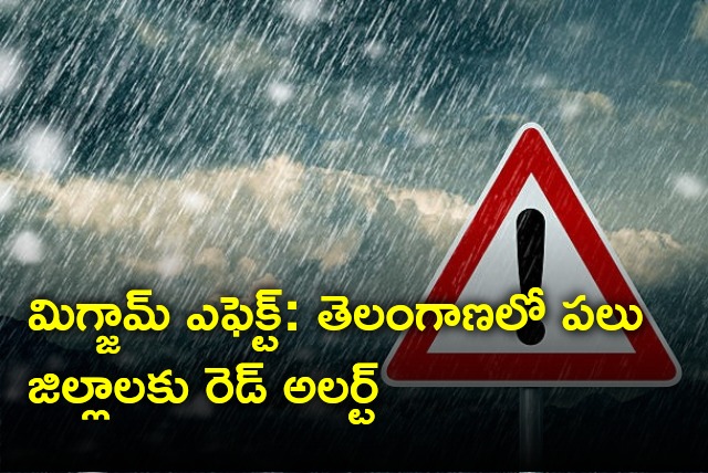 Red alert for Mulugu and Bhadradri district due to Cyclone Michaung