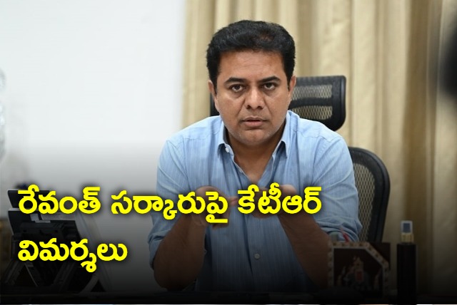 Former Minister KTR chitchat with Media