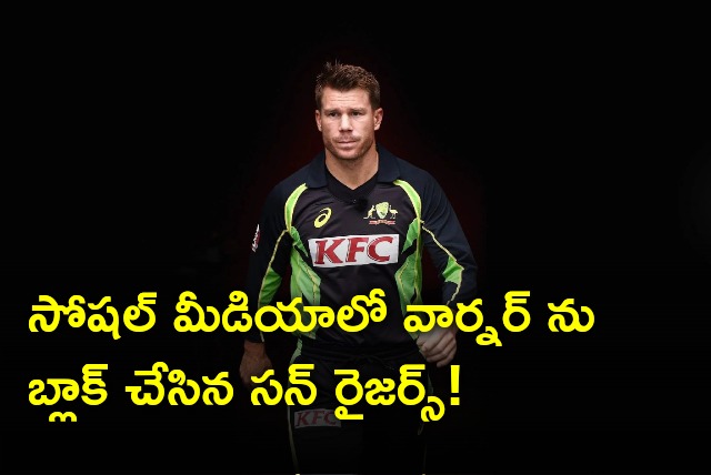 SRH blocks David Warner in social media