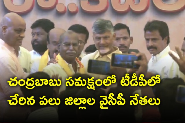 YCP leaders joins TDP under Chandrababu presence 