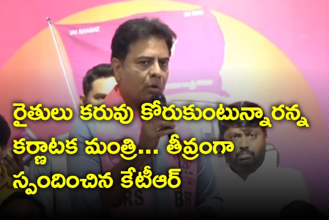 KTR condemns Karnataka minister comments