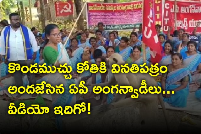 Anganwadis handed over their demands to a Baboon