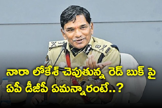 AP DGP comments on Nara Lokesh Red Book