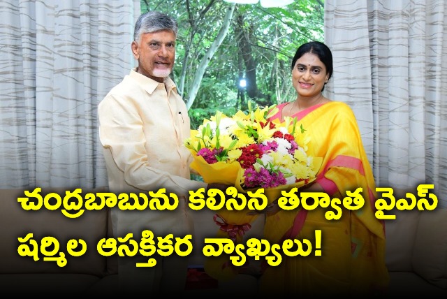 YS Sharmila interesting comments after meeting with Chandrababu