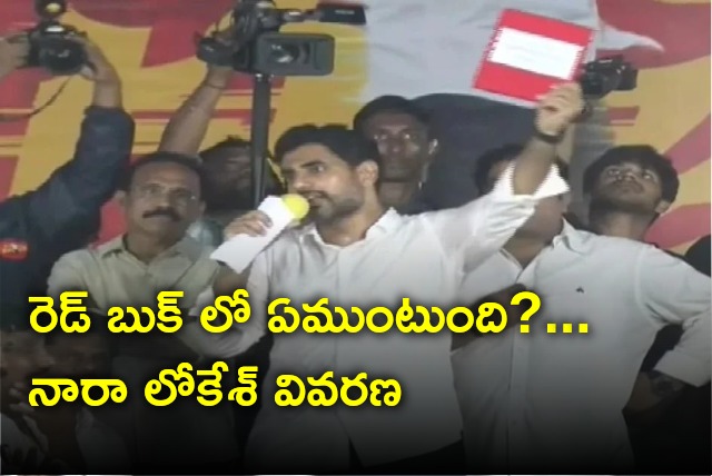 Nara Lokesh explains about Red Book