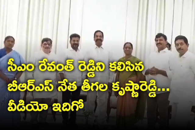 Former MLA Theegala Krishna Reddy met Chief Minister Revanth Reddy in the Secretariat