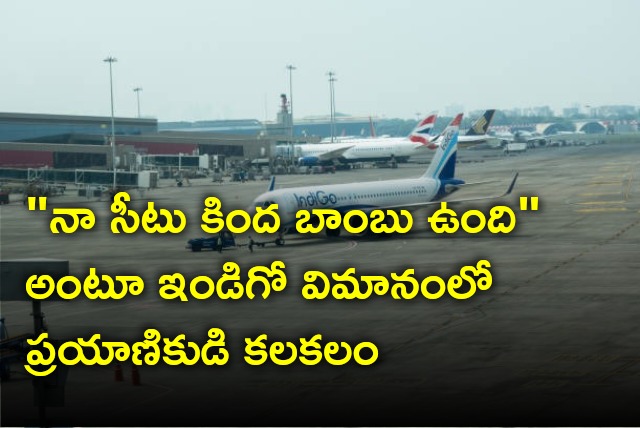 Indigo plane delayed after a passenger said bomb under my seat