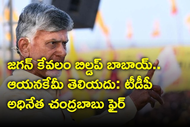 Jagan is just a buildup baboy and He doesnot know anything says TDP leader Chandrababu