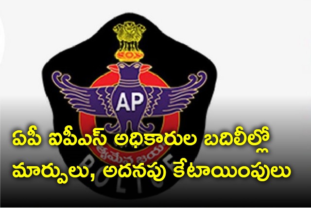 AP Govt made changes IPS Officers postings