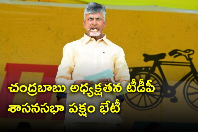 Chandrababu conducts TDP legislature meeting 