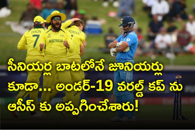 India lost to Aussies in Under 19 World Cup final