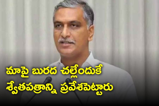 Harish Rao fires on TS Govt