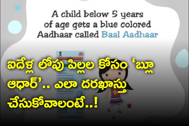 What It Is Blue Aadhaar For Your Child And How to Apply