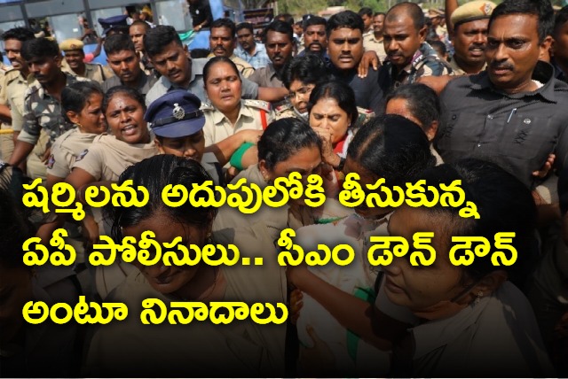 AP Police arrests YS Sharmila