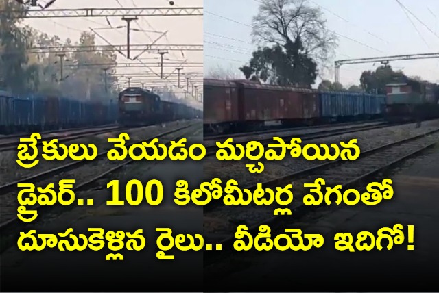 Goods train ran for 84 km without driver he was away forgot hand brake