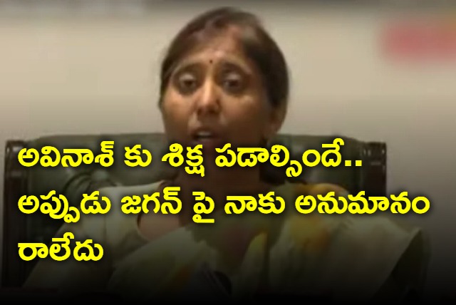 YS Sunitah sensational comments on Jagan and YS Avinash Reddy