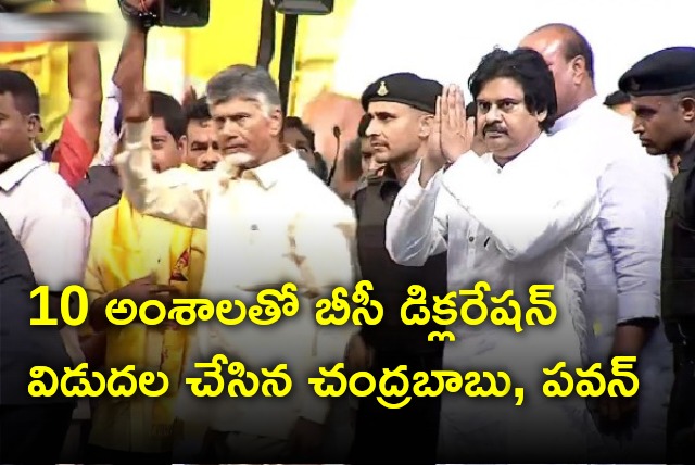 Chandrababu and Pawan Kalyan released BC Declaration