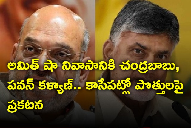 Chandrababu and Pawan Kalyan meeting with Amit Shah