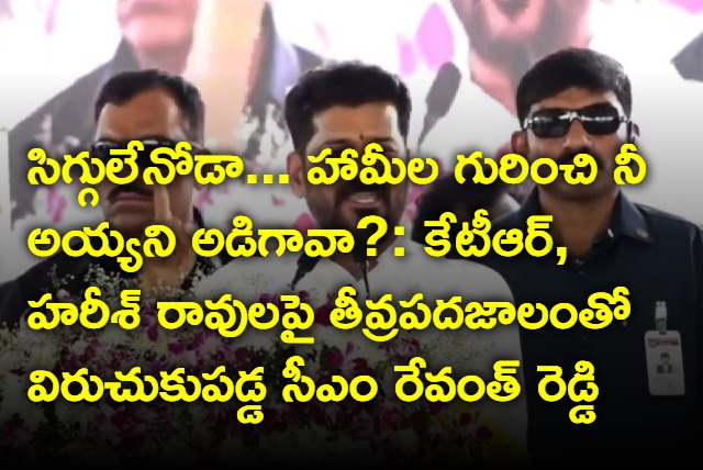 Revanth Reddy fires at ktr and harish rao