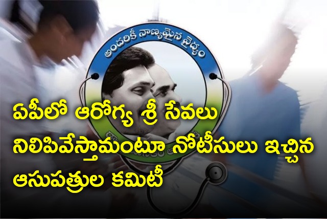 Arogya Sri hospitals committee sent notice to AP Govt