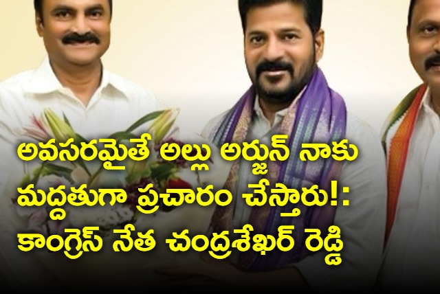 Chandrasekhar Reddy about Allu Arjun campaign