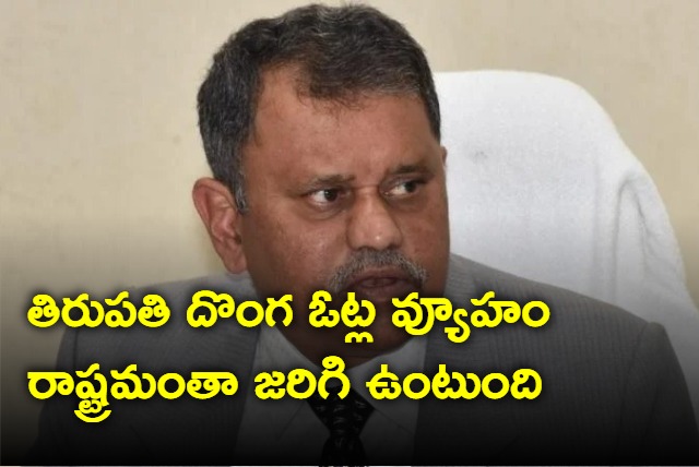 YSRCP won Tirupati elections with fake votes says Nimmagadda Prasad