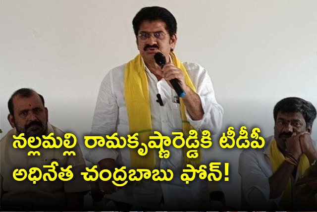 Chandrababu phone call to Nallamilli Ramakrishnareddy