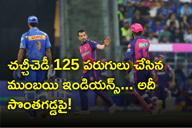 Mumba Indians scored 125 runs against Rajasthan Royals