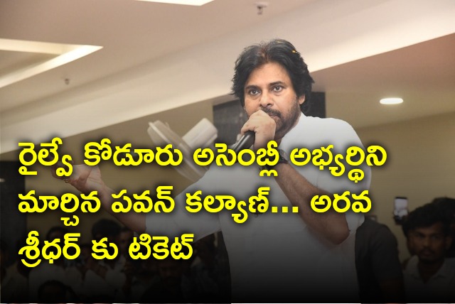 Pawan Kalyan announces Arava Sridhar as Railway Kodur assembly candidate for Janasena