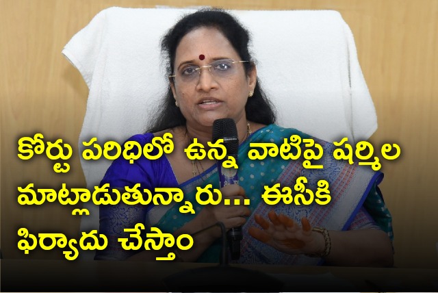 Vasireddy Padma fires on Sharmila