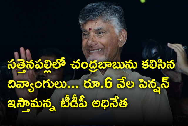 Chandrababu assures disabled persons Rs 6000 pension