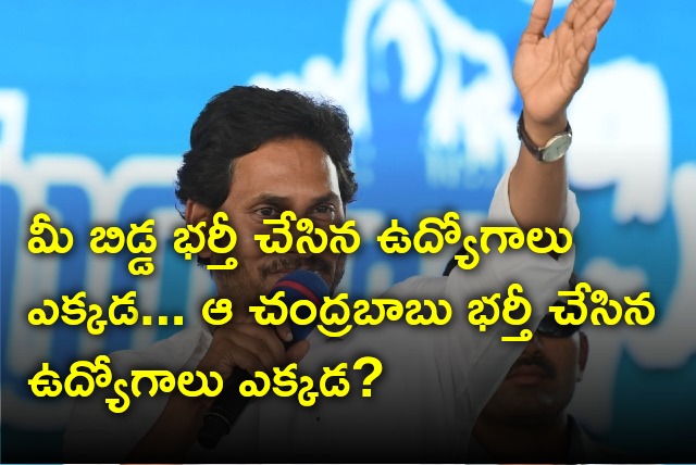 CM Jagan questions on jobs