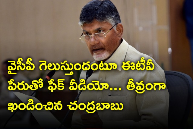 Chandrababu condemns fake video in the name of ETV