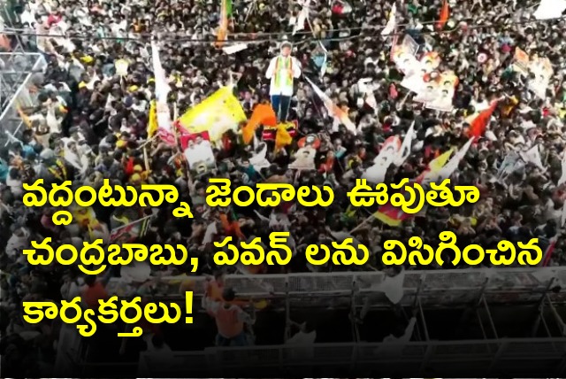 Chandrababu and Pawan Kalyan appeals Party workers do not wave flags 