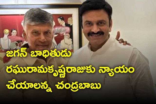 It is our responsibility to do justice to Raghu Rama Krishna Raju says Chandrababu