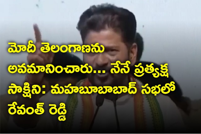 Revanth Reddy in Mahaboob Nagar meeting