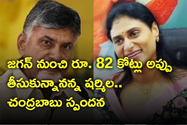 Chandrababu comments on Sharmila loan from Jagan