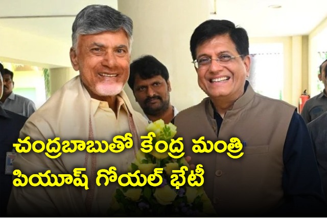 Union Minister Piyush Goyal meets Chandrababu