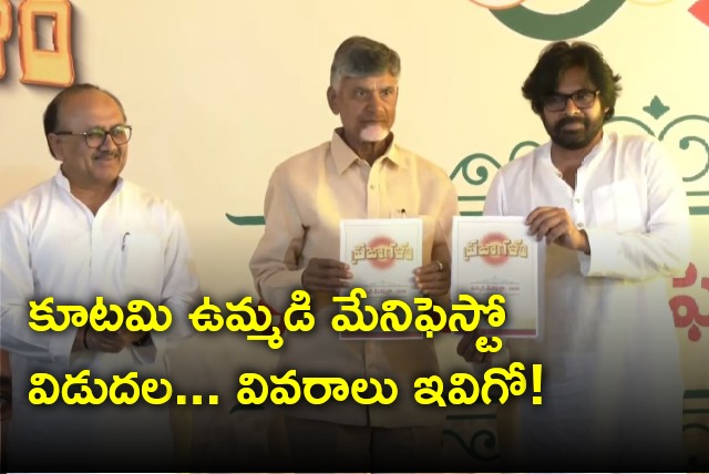 Chandrababu and Pawan Kalyan releases Alliance manifesto 