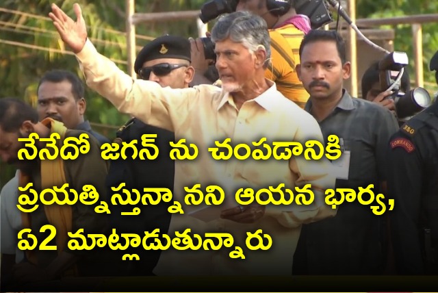 Chandrababu slams YS Jagan and his wife