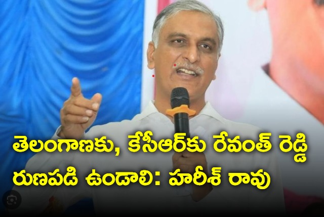 Harish Rao says Revanth Reddy should thankful to kcr