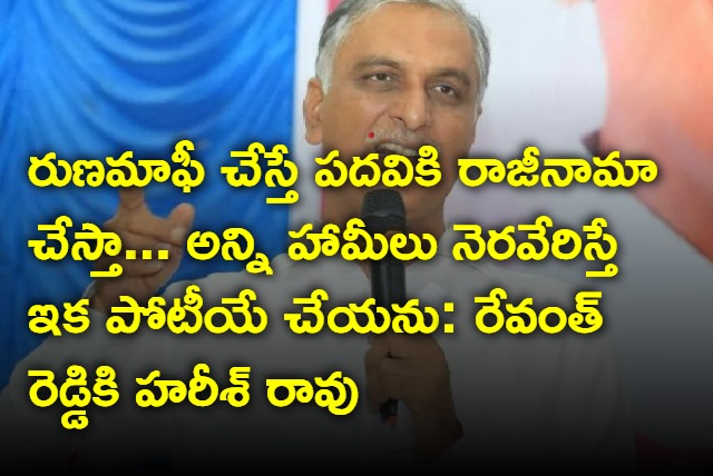 Harish Rao challenges Revanth Reddy again